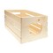 Leisure Arts Good Wood Wooden Crate with apple cutout, wood crate unfinished, wood crates for display, wood crates for storage, wooden crates unfinished, Pine, 17.75" x 12" x 9.5"